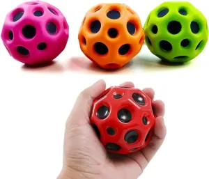 MOROVIK Moon Ball Bouncy Coral Ball Anti Stress Ball (Pack of 1 - Multicolor) (Pack of 1 - Multicolor)