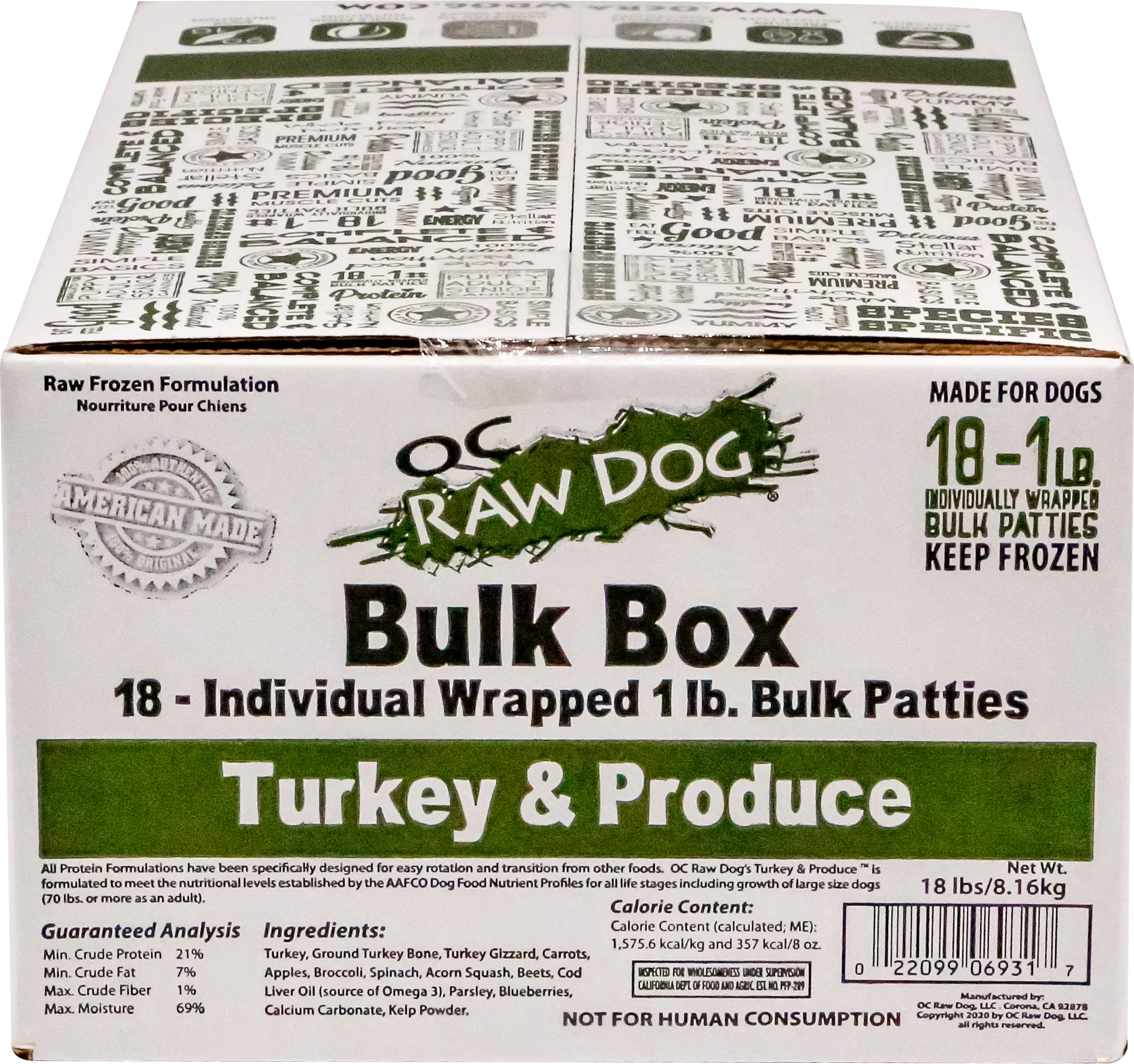 OC Raw Turkey & Produce