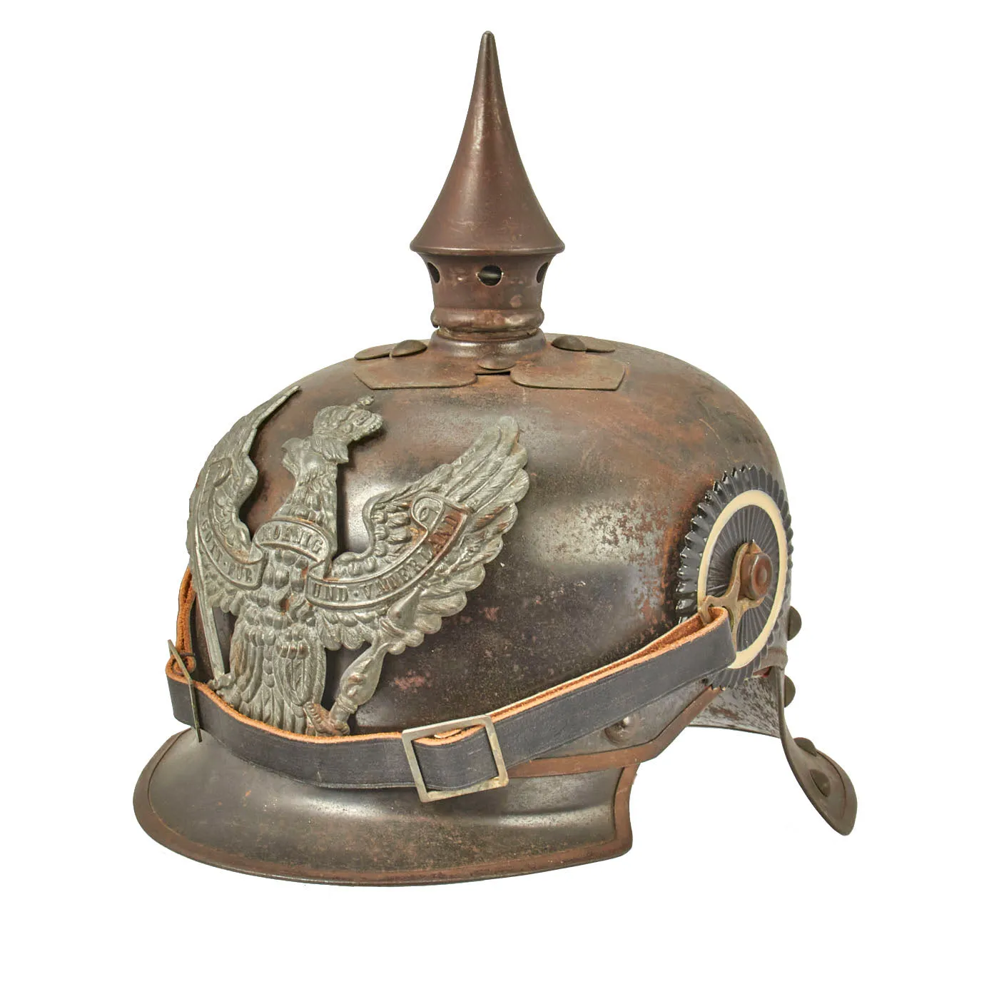 Original German WWI Prussian M1915 Jäger zu Pferde Lobster Tail Pickelhaube Helmet by Helbing & Sackewitz