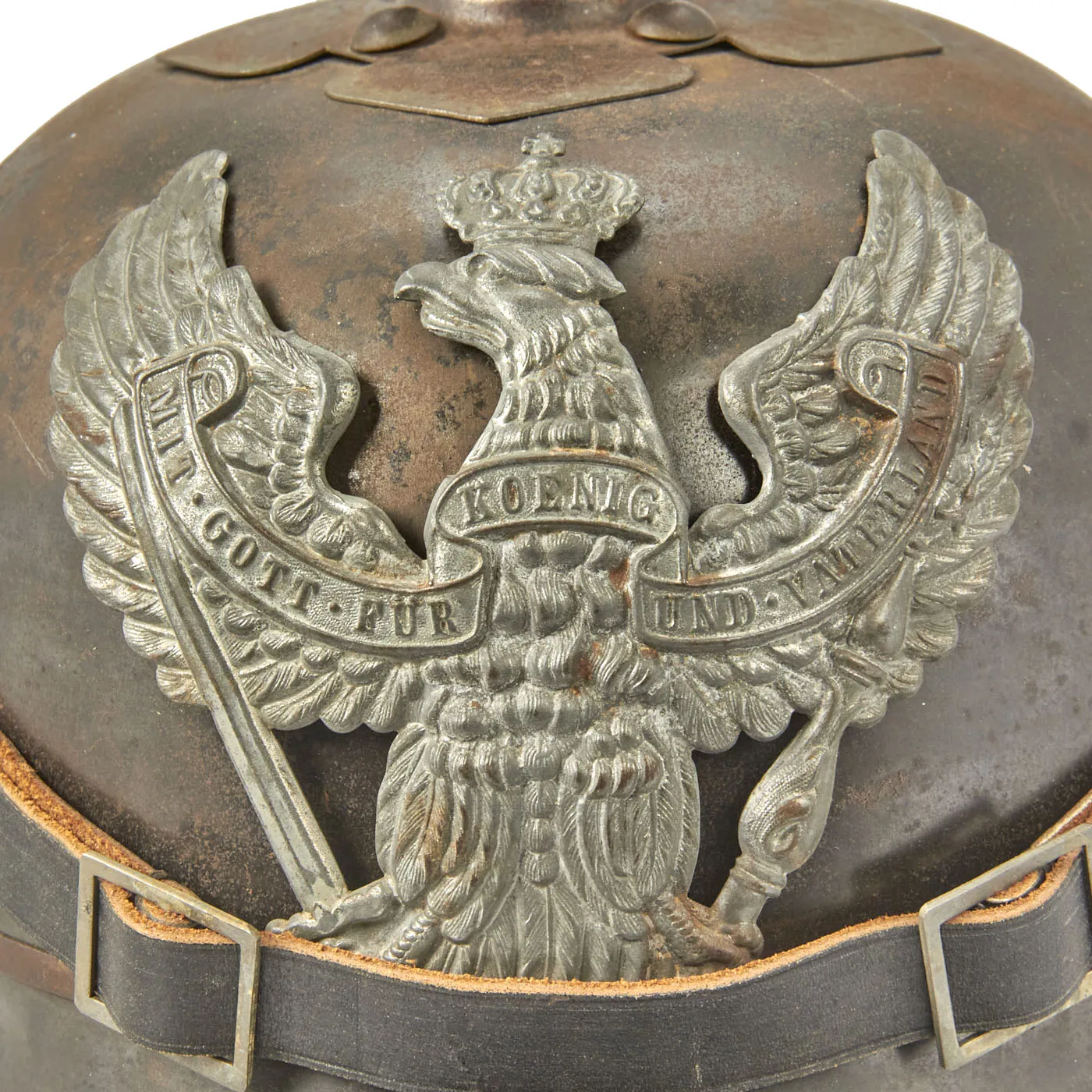 Original German WWI Prussian M1915 Jäger zu Pferde Lobster Tail Pickelhaube Helmet by Helbing & Sackewitz