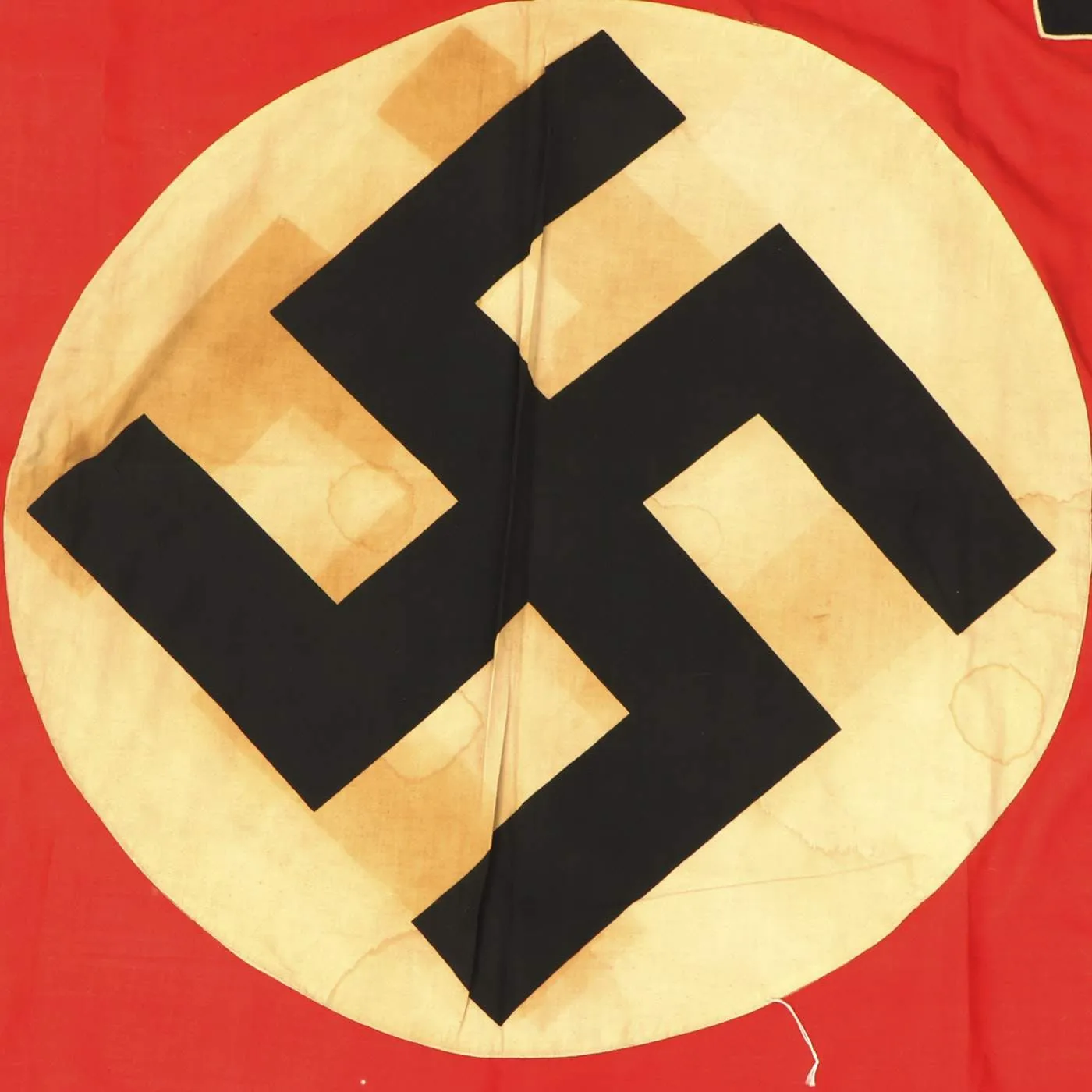 Original German WWII SA Sturmfahne Fringed Political Storm Flag marked Godesberg-Nord 4  - 48" x 53"