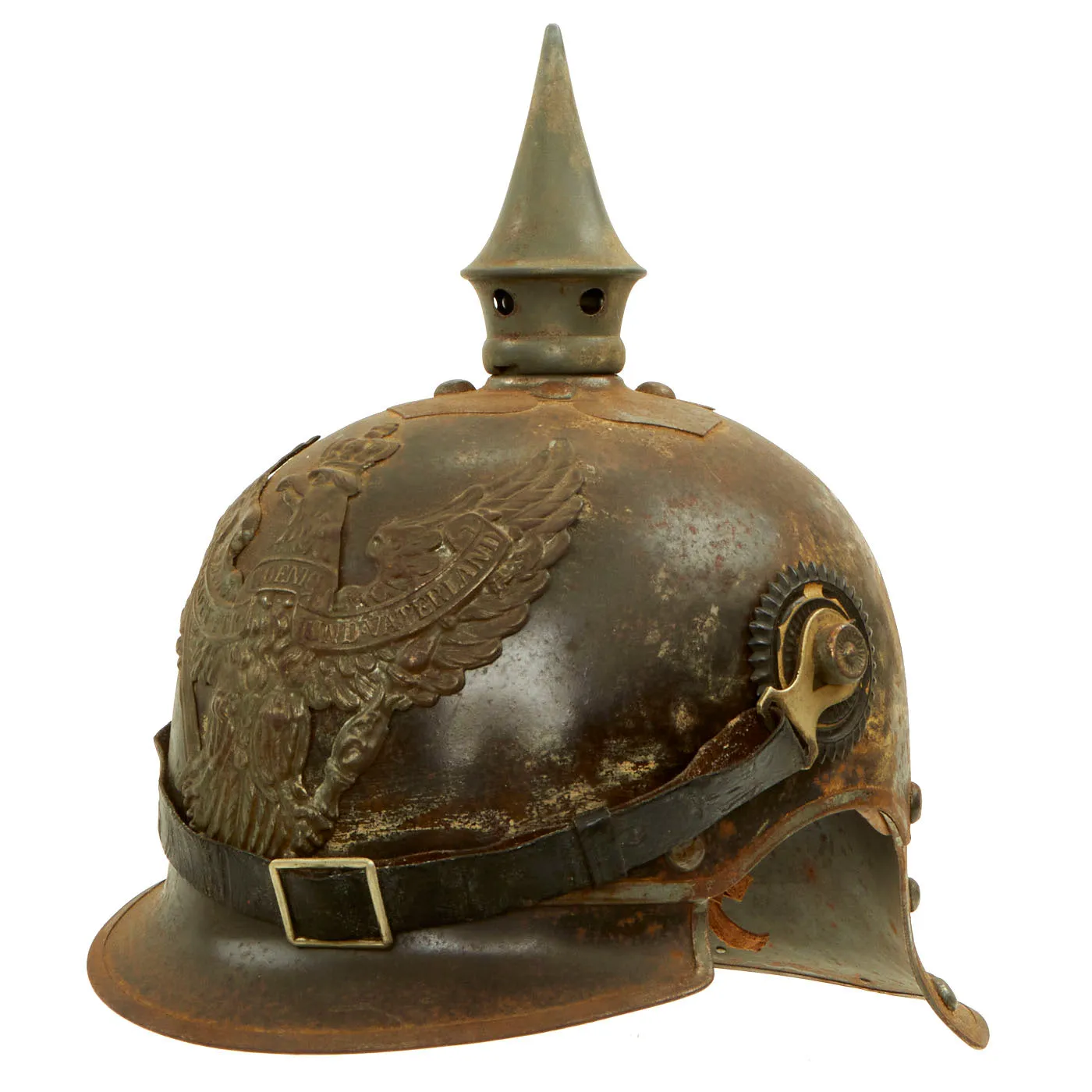 Original Imperial German WWI Prussian M1915 Jäger zu Pferde Lobster Tail Pickelhaube Helmet - Dated 1916