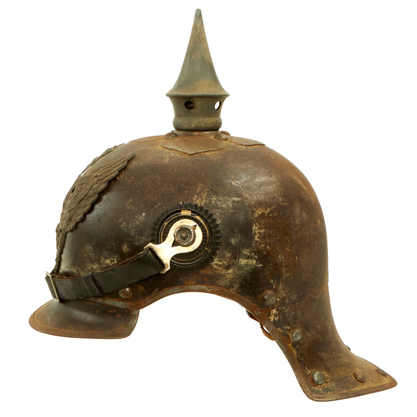 Original Imperial German WWI Prussian M1915 Jäger zu Pferde Lobster Tail Pickelhaube Helmet - Dated 1916