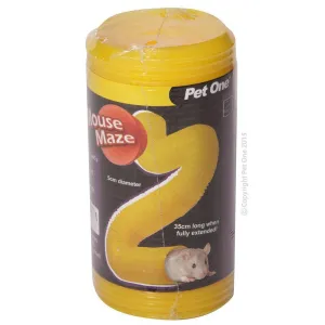 Pet One Small Animal Tunnel Mouse Maze Yellow