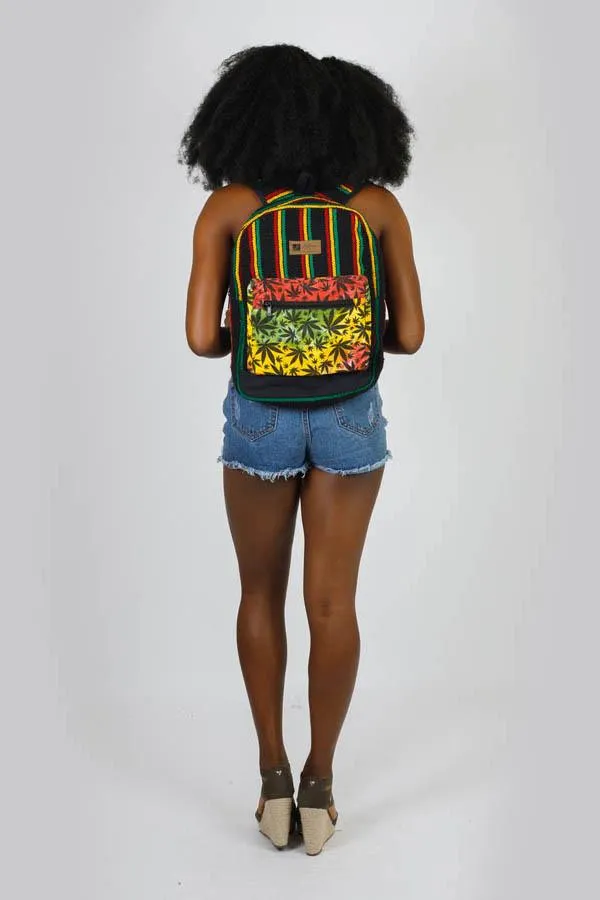 Rasta Canna-Leaf Backpack