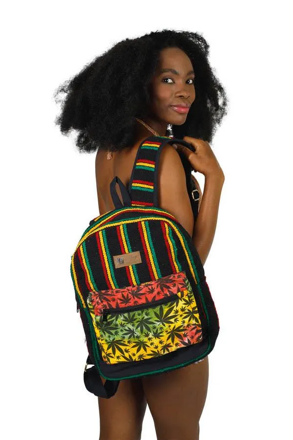 Rasta Canna-Leaf Backpack