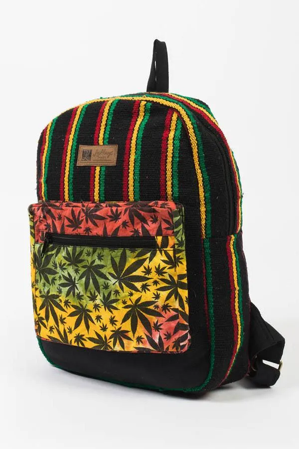 Rasta Canna-Leaf Backpack