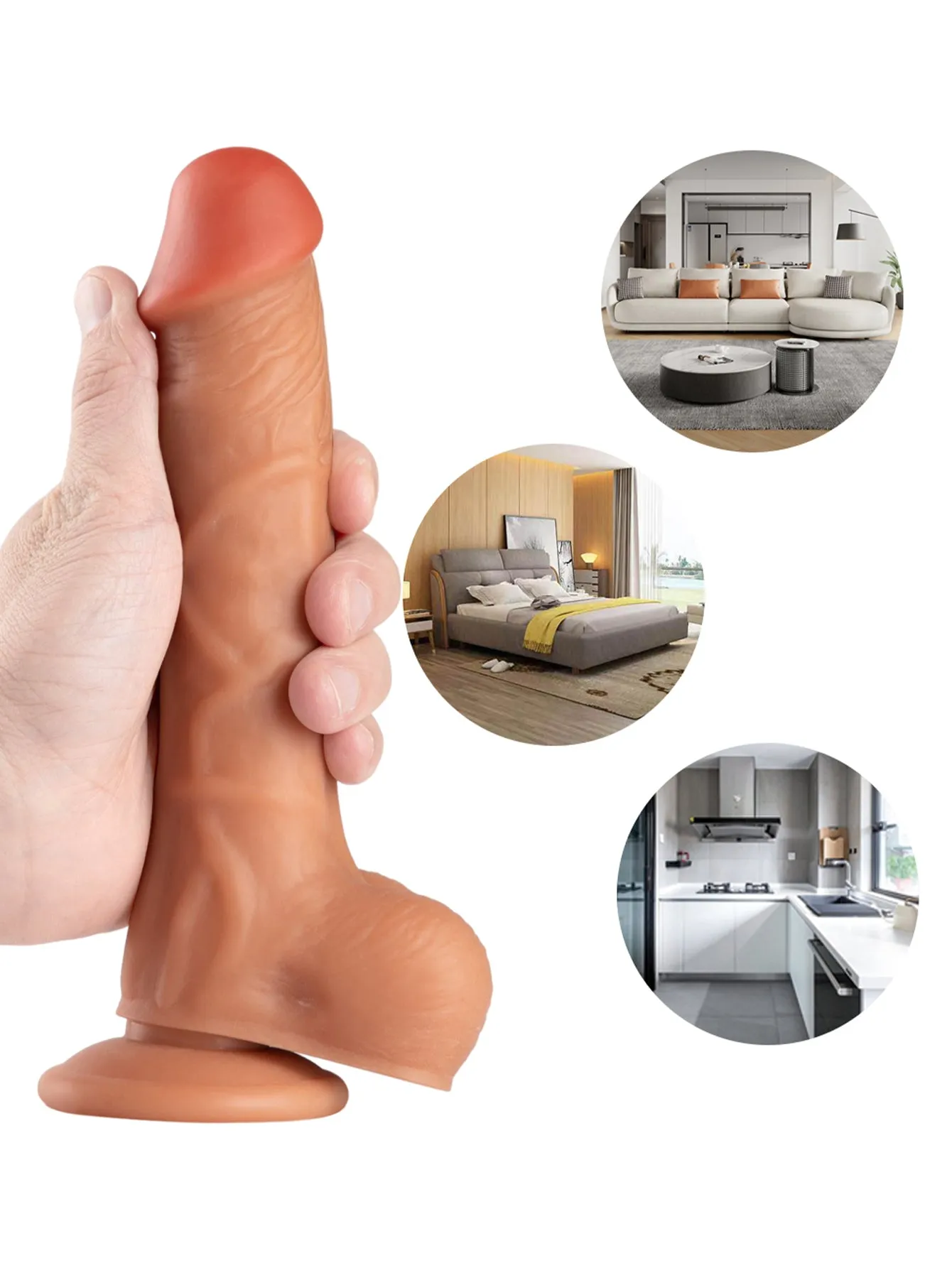 Realistic Dildos for Women - 7.9 inch Lifelike Silicone Dildo Female Sex Toys