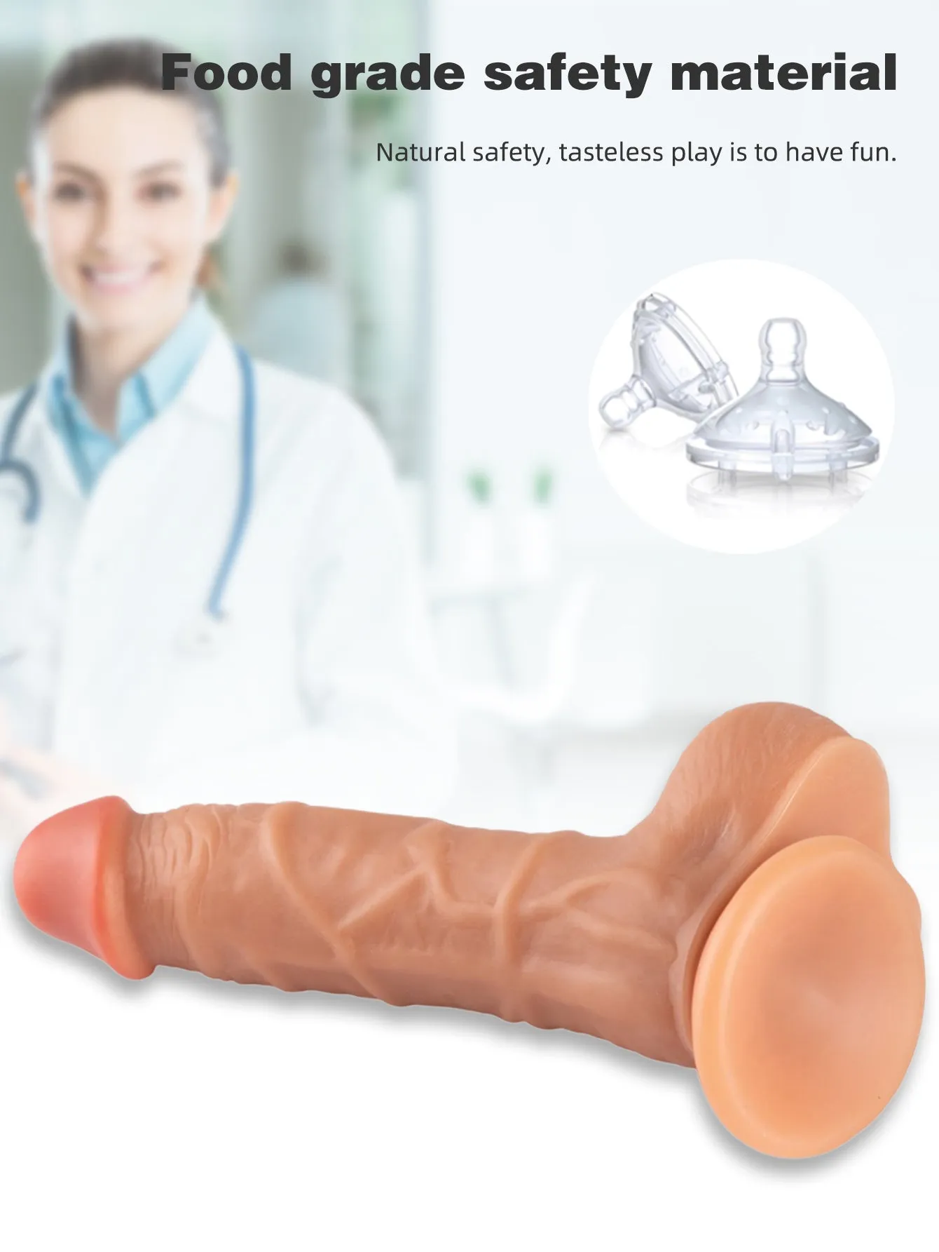 Realistic Dildos for Women - 7.9 inch Lifelike Silicone Dildo Female Sex Toys