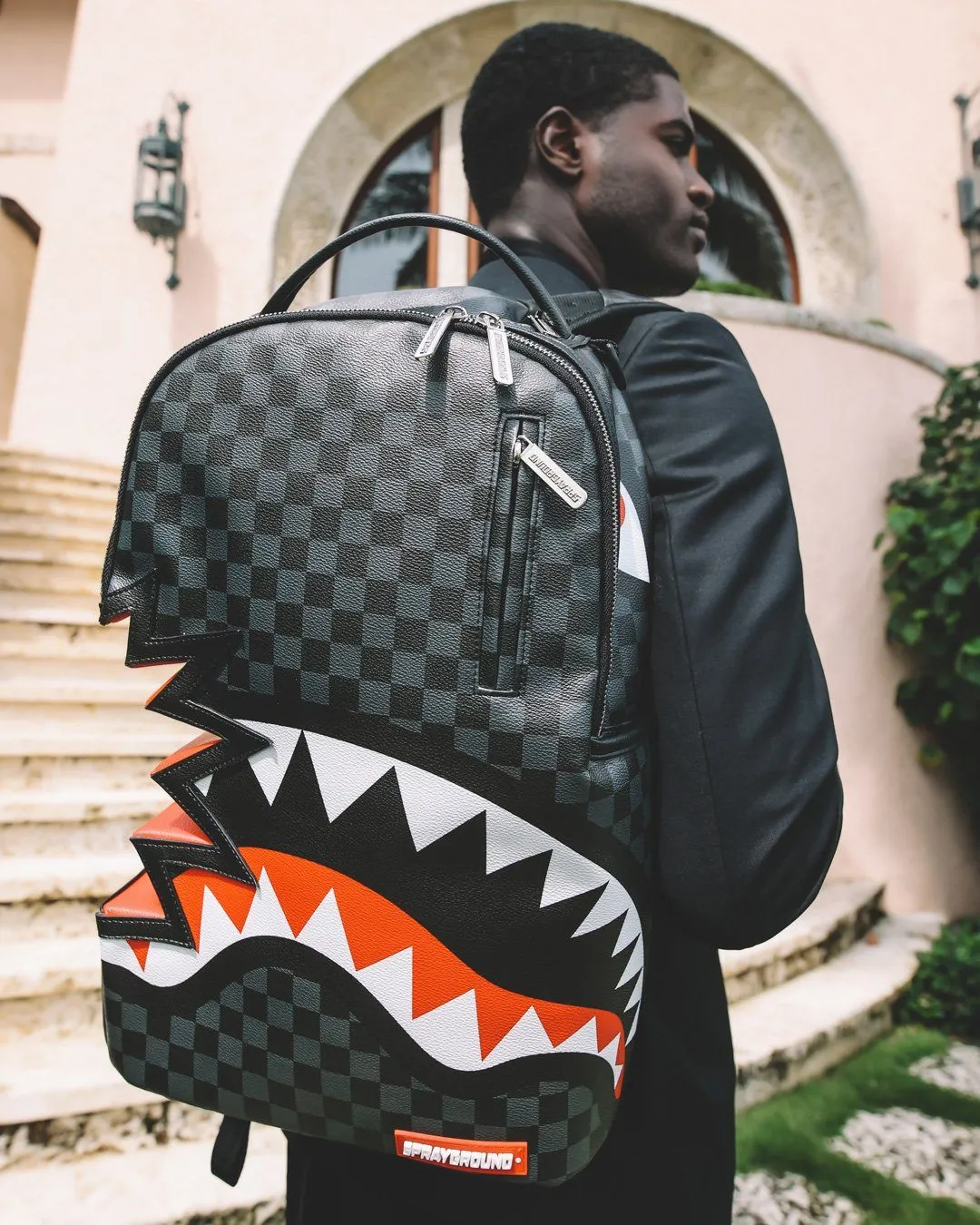 Sprayground Backpack SHARK BITE SHARKS IN PARIS GRAY BACKPACK (DLXV) Black