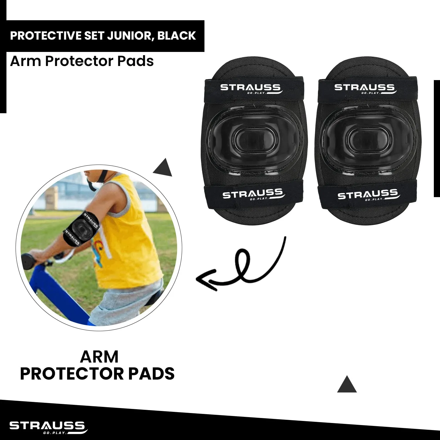 Strauss Professional 4-Piece Roller Skating Protective Set|Helmet,Knee Pads, Elbow Pads, Wrist Guards|All-in-One Safety Gear for Skateboarding, Skating|Protective Gear for Skaters,Riders and Cyclists