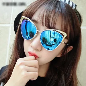 Sunglasses Fashion Metal Reflective Mirror UV Protection Sun Glasses