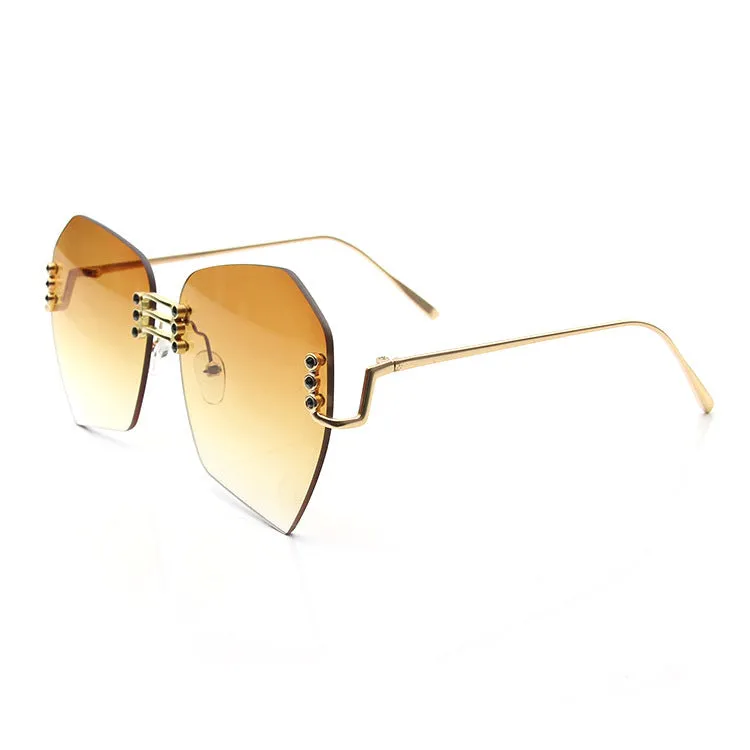 Sunglasses Frameless Colorful Fashion Trend UV Protection Sun Glasses