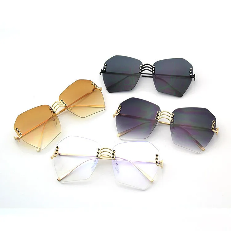 Sunglasses Frameless Colorful Fashion Trend UV Protection Sun Glasses