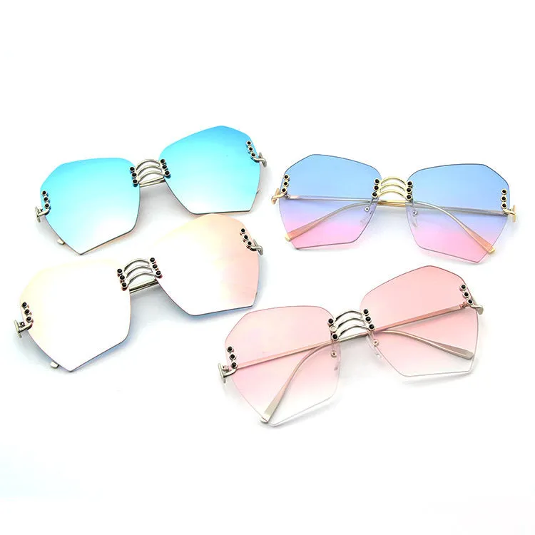 Sunglasses Frameless Colorful Fashion Trend UV Protection Sun Glasses