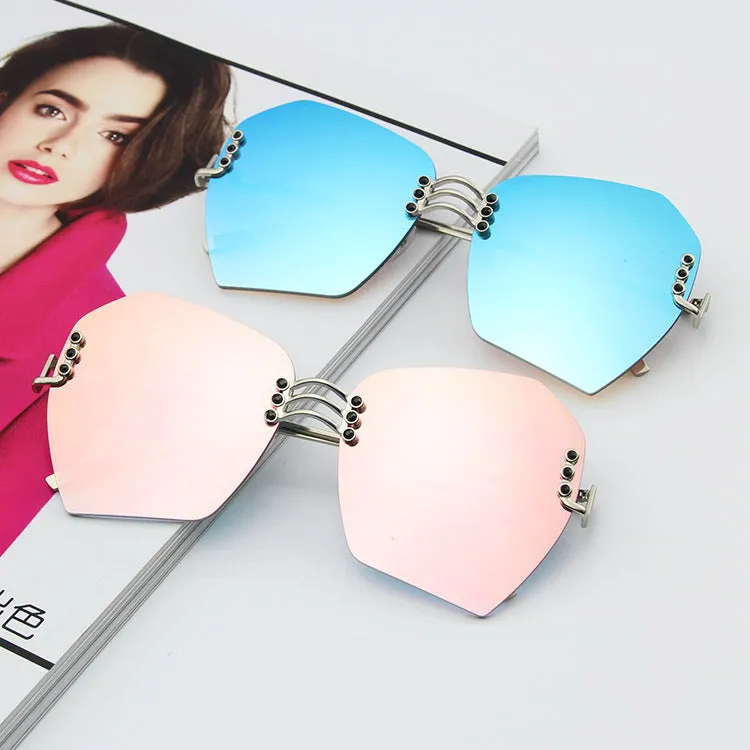 Sunglasses Frameless Colorful Fashion Trend UV Protection Sun Glasses