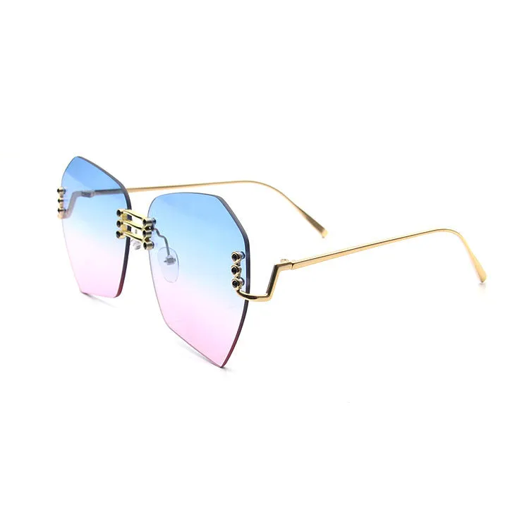 Sunglasses Frameless Colorful Fashion Trend UV Protection Sun Glasses