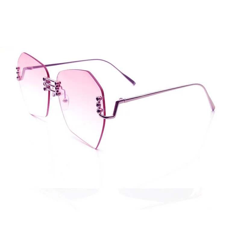 Sunglasses Frameless Colorful Fashion Trend UV Protection Sun Glasses