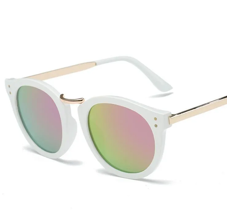 Sunglasses Metal Color Film Reflective UV Protection Sun Glasses