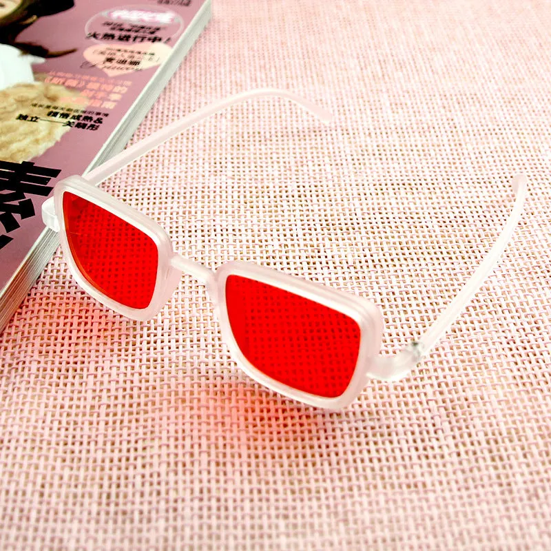 Sunglasses Retro Style Square Frame Mirror Women's UV Protection Sun Glasses