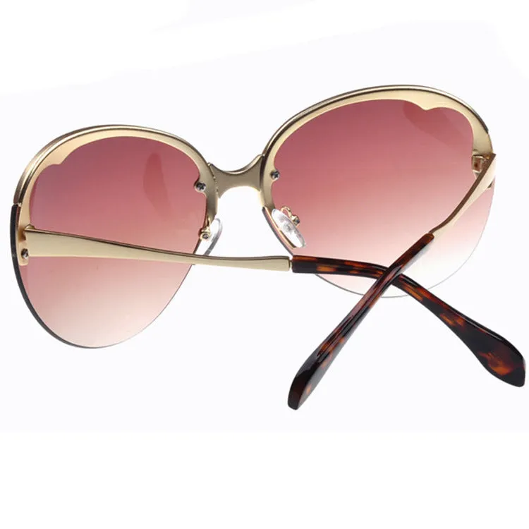 Sunglasses Women's Fashion Retro Metal Reflective Color Film UV Protection Sun Glasses