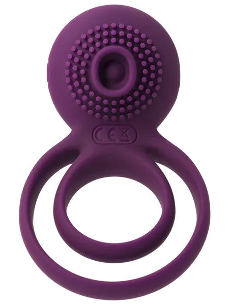 Svakom Tammy Rechargeable Dual Penis Ring with Stimulator Violet