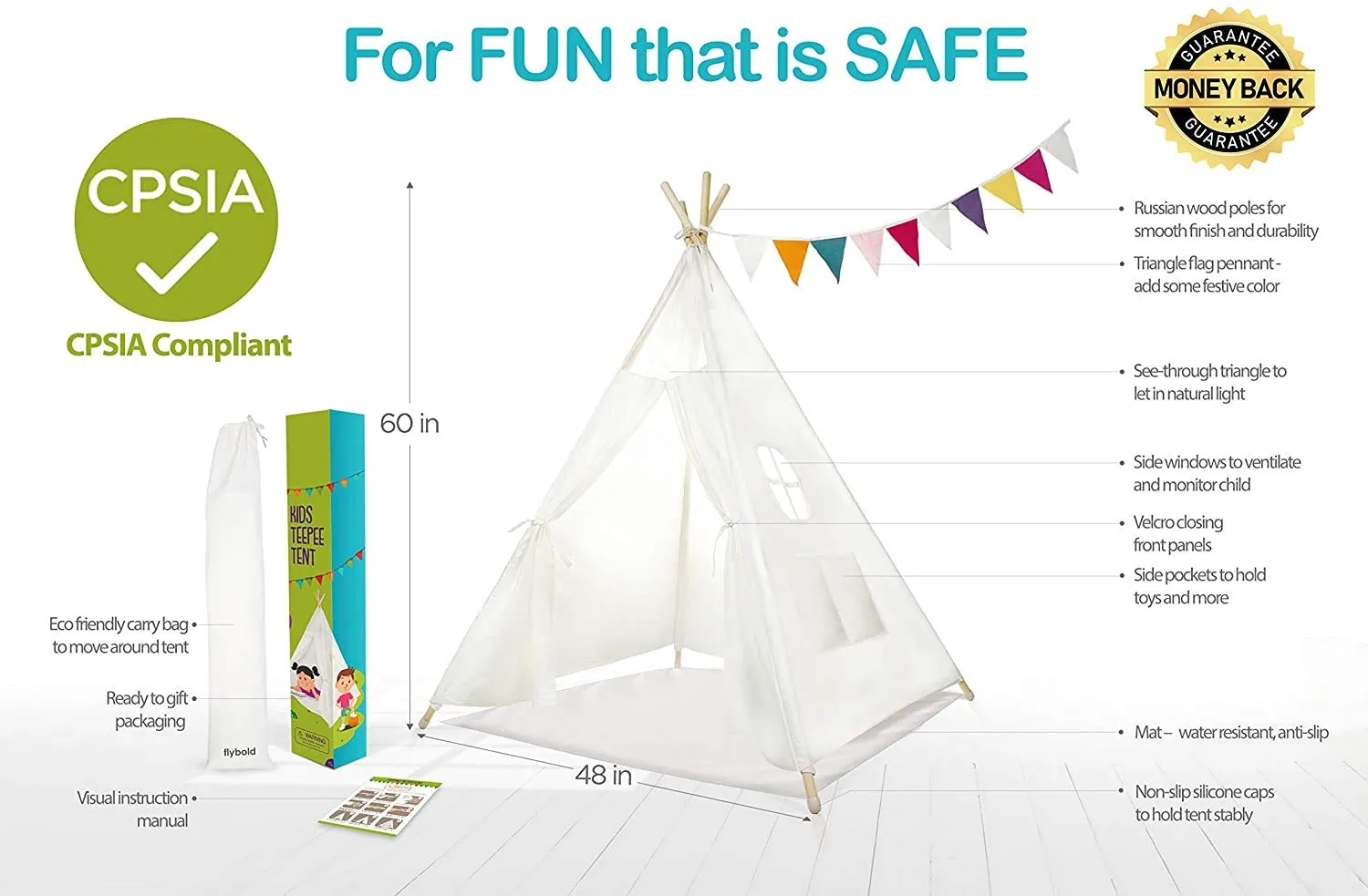 Teepee Tent For Kids Teepee Tent For Girls Toddler Teepee Tipi Tent Kids Baby Tee Pee Non