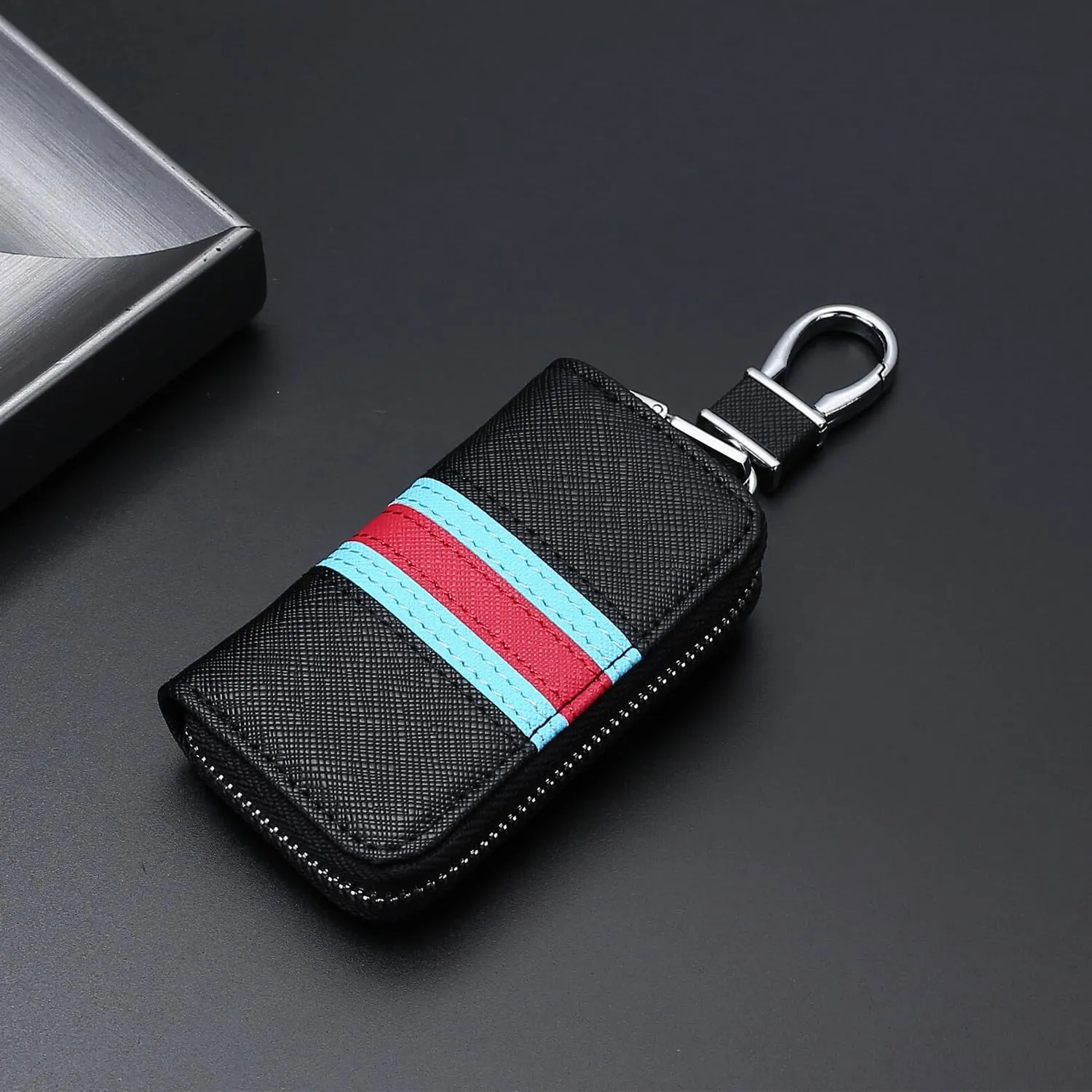 Urbane Home Key Case|Keychain/Keyring/Key Tag|Car Key Clip, Key Holder, Key Organizer (Black)