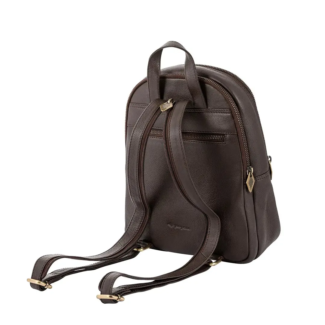 Viajera Small Backpack - Brown Leather by Pampeano