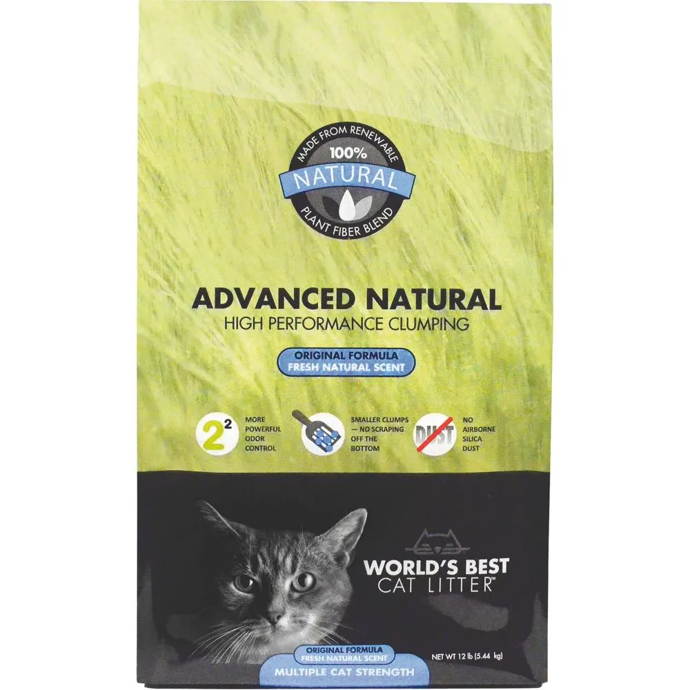 World's Best Cat Litter Advanced Natural Original Clumping Corn Kernel Cat Litter