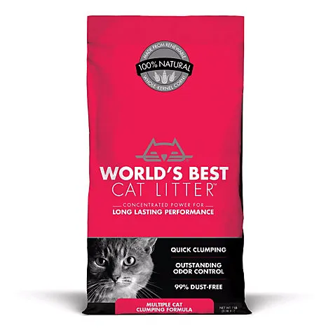 World's Best Multiple Cat Clumping Formula Cat Litter 8lb